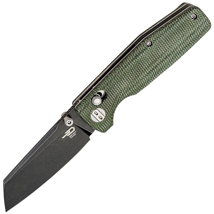 Cutit pliabil, Bestech Knives Slasher, lama D2, maner Micarta, 89mm, Verde