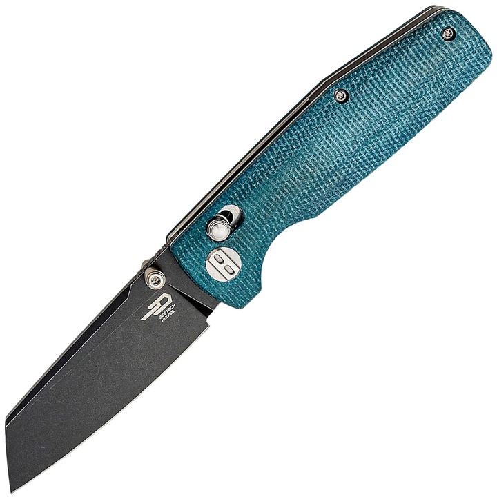 Cutit pliabil, Bestech Knives Slasher, otel D2, maner Micarta, 89mm, Albastru