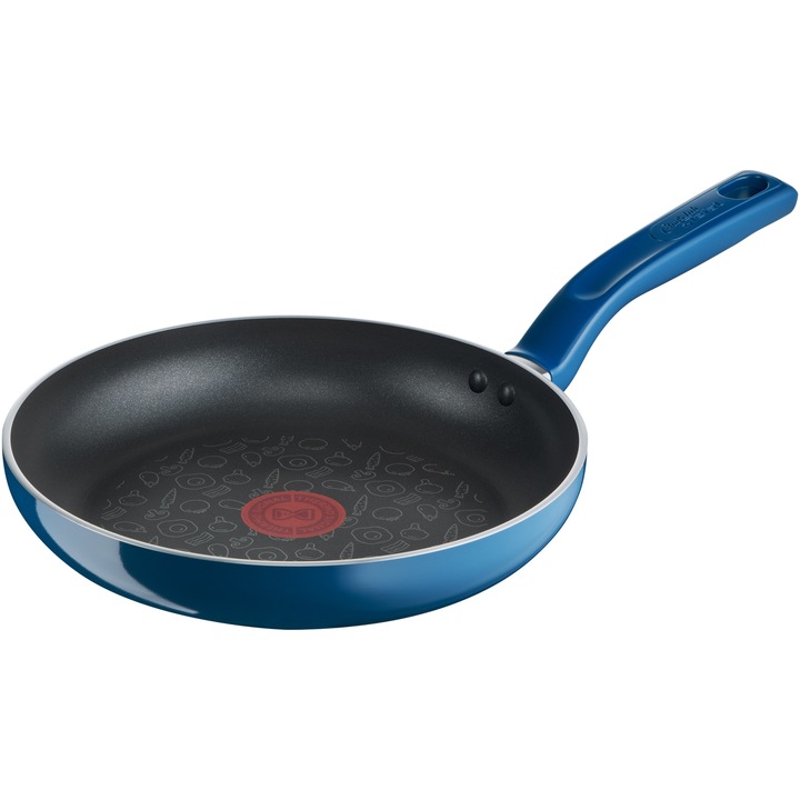 Тиган Tefal Chef Club, Thermo-Signal, Титаниево незалепващо покритие, Индукция, 24 см, Син