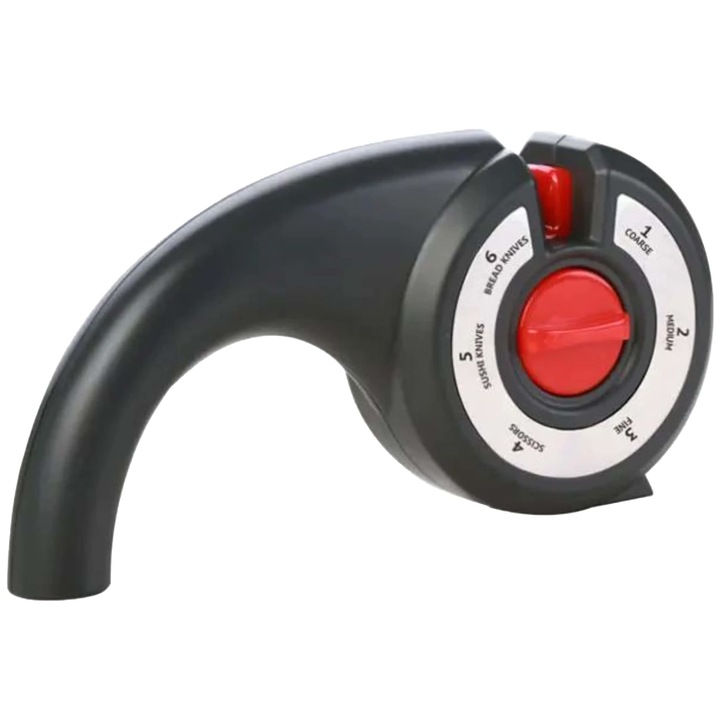 Ascutitor cutite multifunctional, Sharpi, 6 in 1, Baza anti-alunecare, 185 x 44 x 93 mm, Multicolor