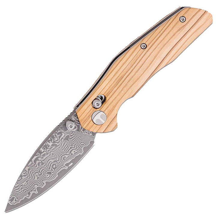 Cutit pliabil Bestechman Ronan, damast, lemn de maslin, 83mm x 201mm, 107g