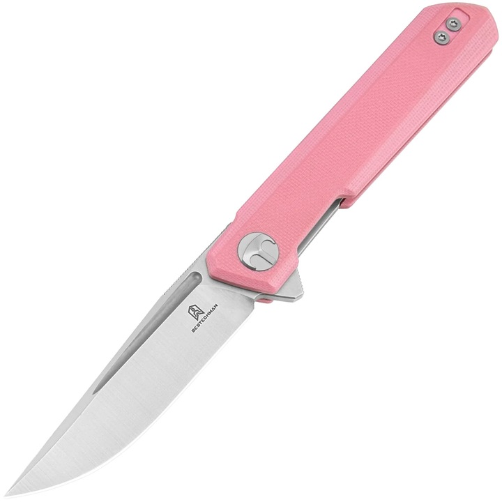 Cutit pliabil, Bestechman, Mini Dundee, Otel, 175 mm, 68.3 g, Roz/Argintiu