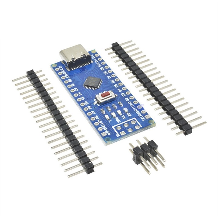 Модул Nano V3.0 с микроконтролер ATmega328P CH340, Arduino, съвместим с Arduino, Mini USB, син