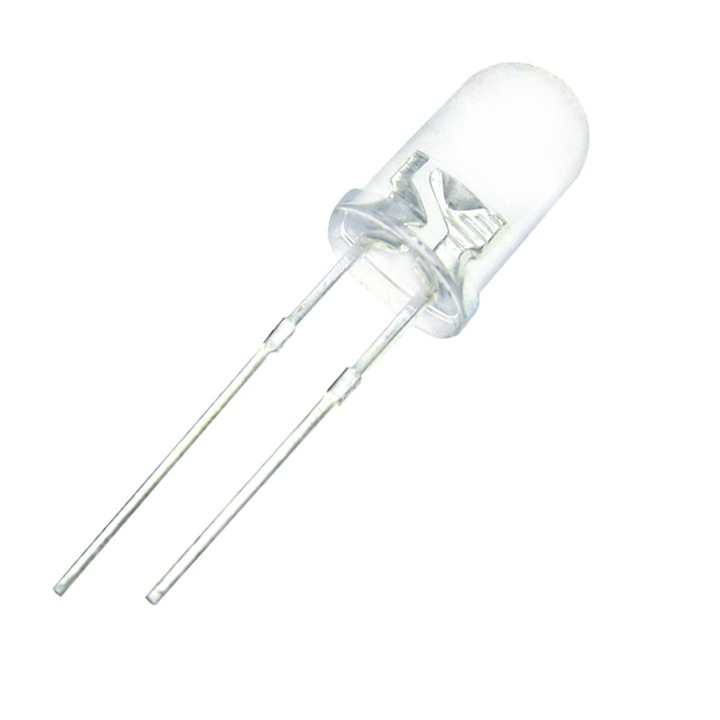 Инфрачервен предавател с IR диод, AJMAKER, 5 mm, 940 nm, 100 mA, 1.2-1.4 V, прозрачен