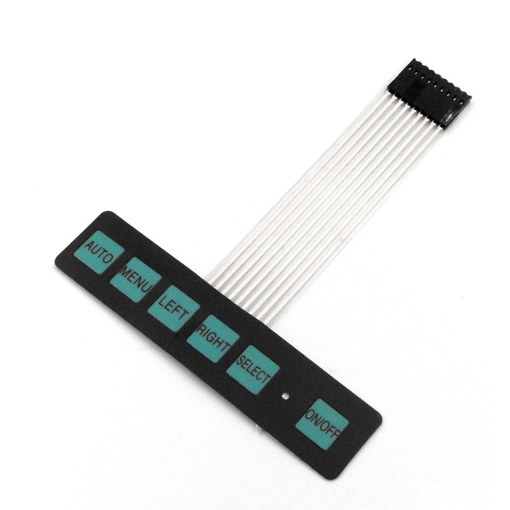 Tastatura membrana, 3 butoane, 59x40.5x0.8mm, conector 4 pin