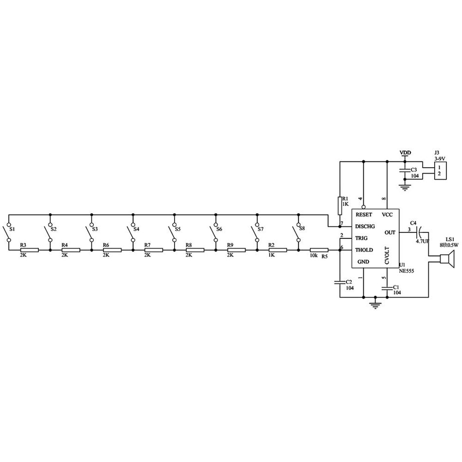 Modul electronic pentru mini pian, AJMAKER, Metal/Plastic, Multicolor ...