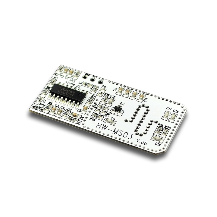 Senzor de miscare cu microunde, AJMAKER, Metal, 3,7-24 V , 2,4 GHz, Argintiu