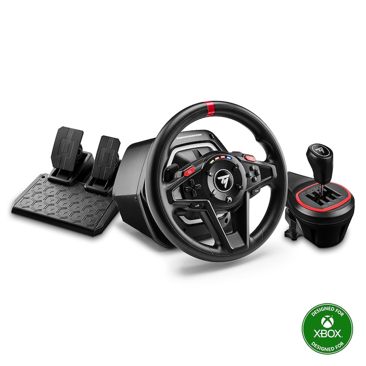 Thrustmaster T128 Shifter Pack, T128 versenykormány és TH8S Shifter Add-On, kompatibilis Xbox-al és PC-vel