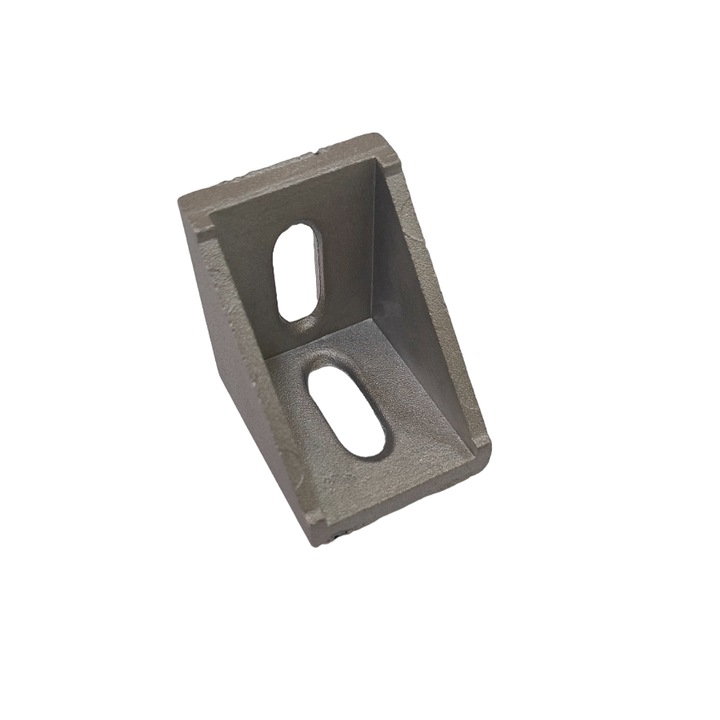 Съединител 90 градуса за профили, Ajmaker, Алуминий, 35x28mm, Сив
