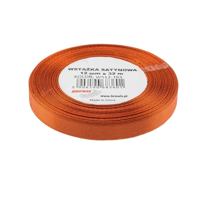 Szatén szalag, Brewis, 12mmx32m, Piros