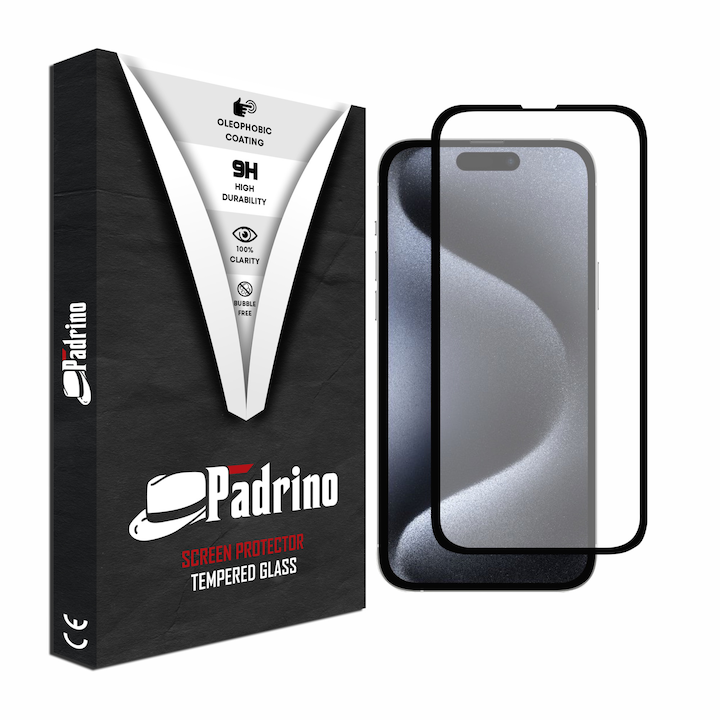Фолио за Motorola Moto E6i/Moto E6s 2020/Moto E6 Plus, устойчив на пръстови отпечатъци, G614, твърдо стъкло, черна рамка