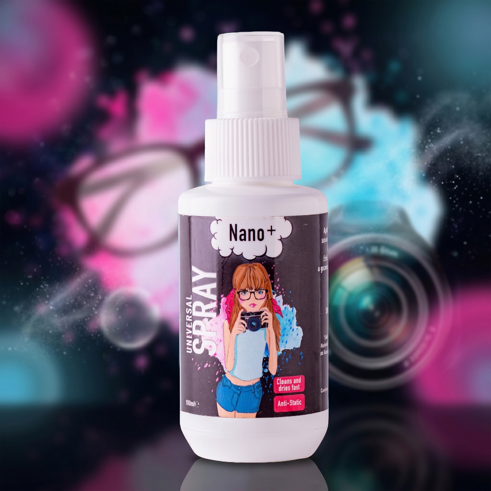 MAJOR NANO SOLUTION I・C+ 100ml Solutie curatare ochelari, lentile Nano +, fara alcool