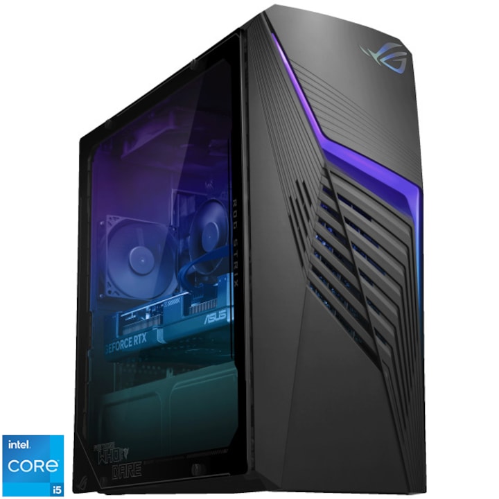 Настолен компютър Gaming System ASUS G13CHR, Intel® Core™ i5-14400F, 16GB DDR5, 512GB SSD, NVIDIA® GeForce RTX™4060 DUAL 8GB GDDR6, No OS, Extreme Dark Grey, 3Y PUR