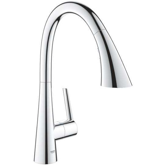 Baterie de bucatarie Grohe Scala 30440000, inalta, tip C, dus extractabil, 2 functii, crom