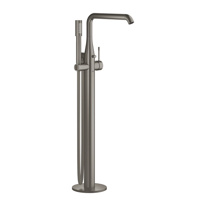 Смесител за баня Grohe Essence 23491AL1, Подов, 1/2'', Душ комплект, Необходим клапан, Мат, Графит