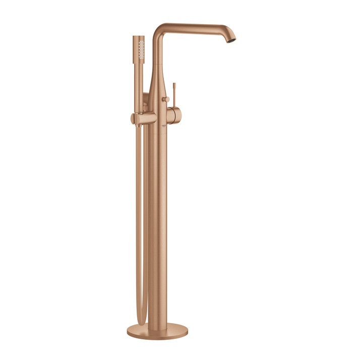 Смесител за вана Grohe Essence 23491DL1, Подов, 1/2'', Душ комплект, Изисква комплект за закрепване, Мат, Copper