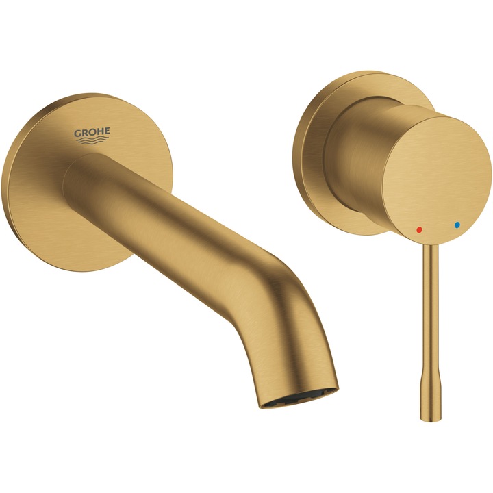Смесител за умивалник Grohe Essence 29192GN1, 1/2'', Стенен, 183 мм, Изисква вентил, Мат, Златист