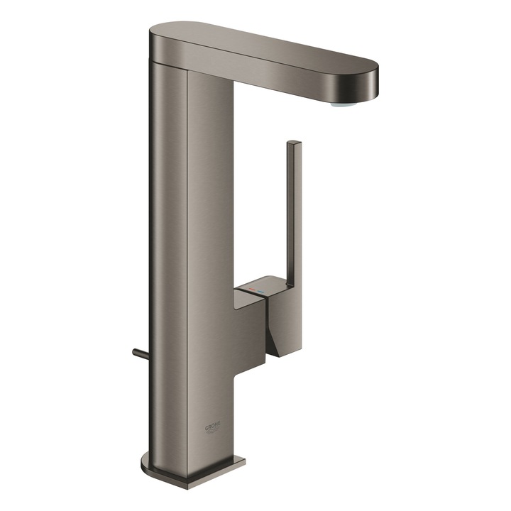 Baterie lavoar Grohe Plus 23843AL3, 3/8'', L, 253 mm, dus extractabil, ventil, mat, grafit