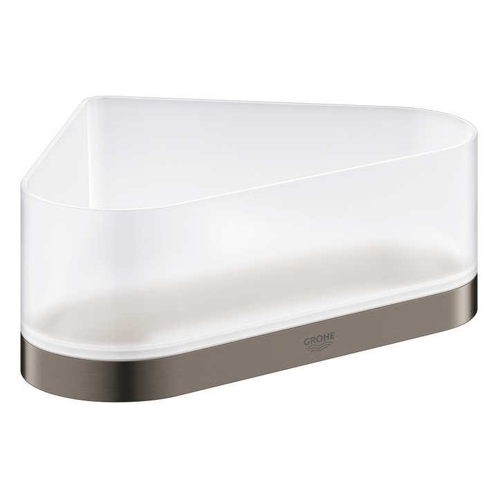 Raft de colt Grohe Selection 41038AL0, montare pe perete, fixare ascunsa, ABS/Metal, mat, grafit