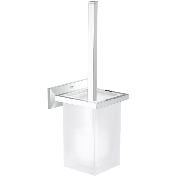 Set perie WC Grohe Allure Brilliant 40500000, montare pe perete, elemente ascuse, sticla, crom