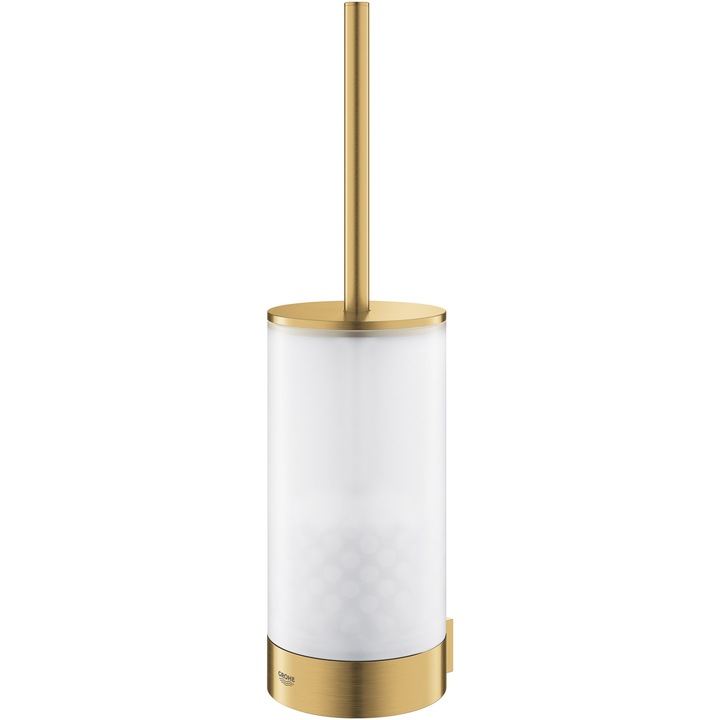 Set perie WC Grohe Selection 41076GN0, montare pe perete, fixare ascunsa, sticla/metal, mat, cool sunrise