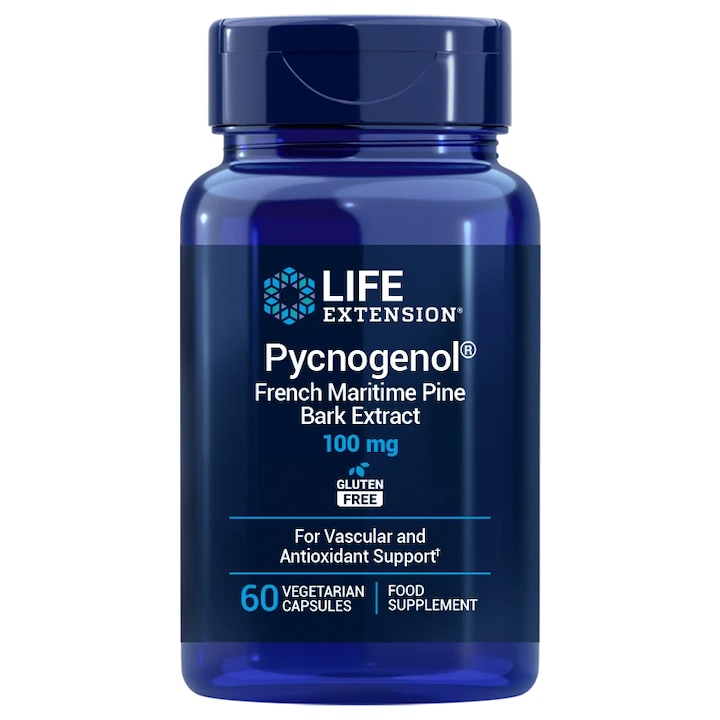 Étrend-kiegészítő a mikrokeringésért és antioxidánsért, Élethosszabbító, Fenyőkéreg, 100mg, 60 Kapszula