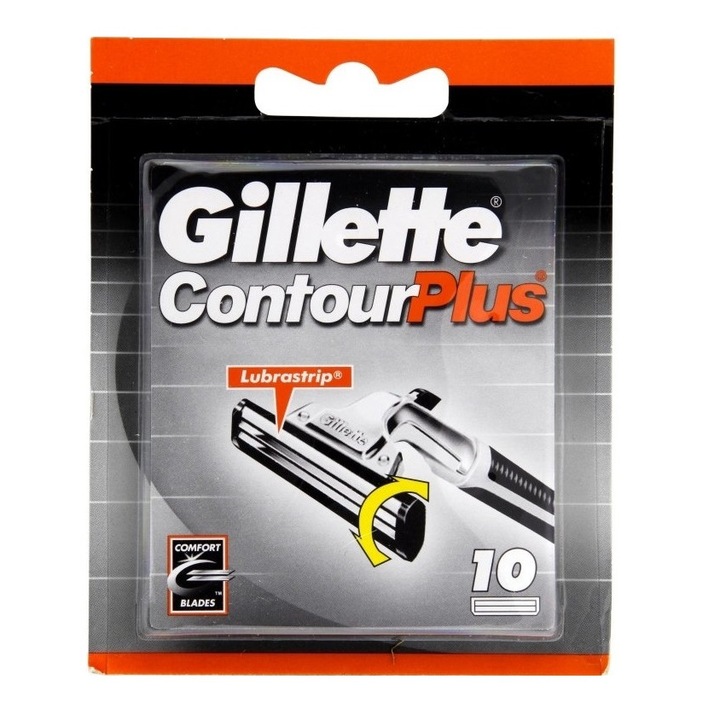 10 db-os borotvapenge készlet, Gillette, Contour Plus, Multicolor