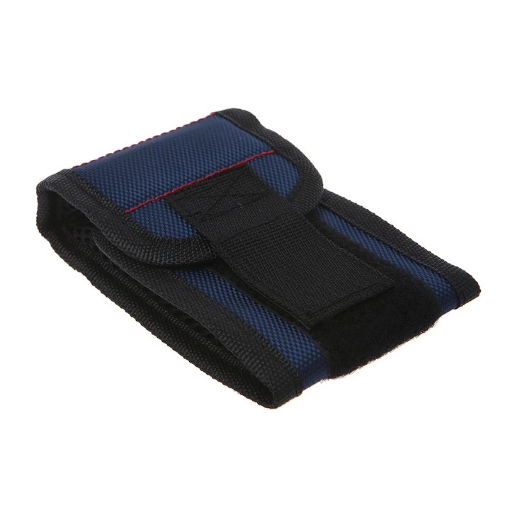 Bratara magnetica pentru sustinere suruburi, biti si alte unelte albastru, dimensiune reglabila cu scai, albastru