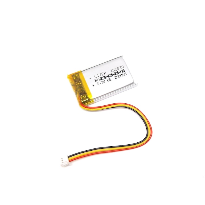 Baterie Li-Polimer 200mAh 3.7V NTC JST 402030