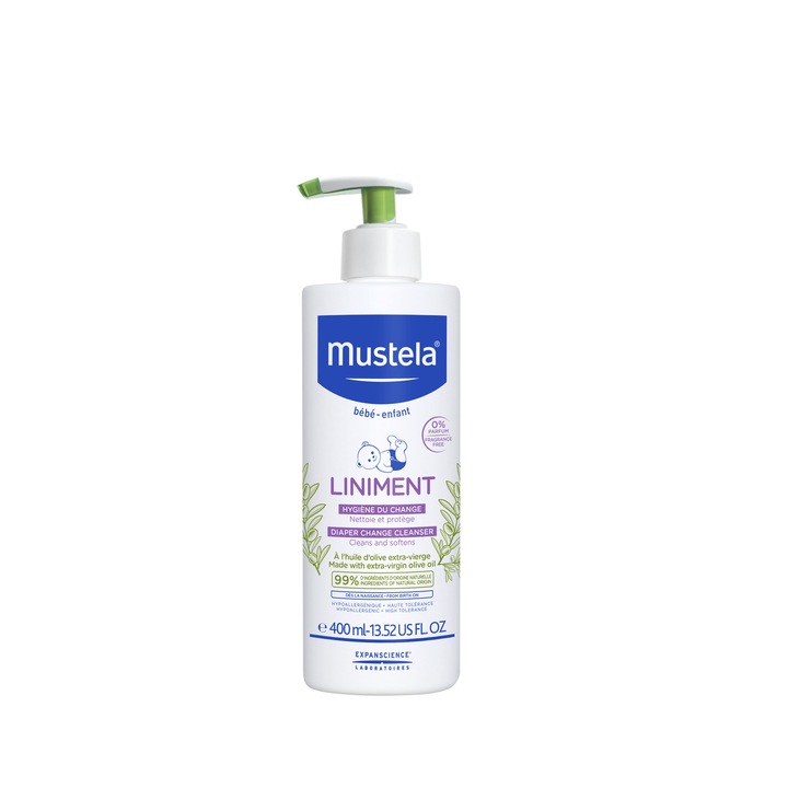 Крем за почистване на кожата под пелената Mustela Liniment 400 мл