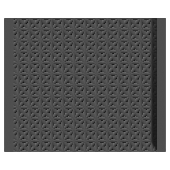 Set matrita gard, panou intreg, 6 matrite + 2 stalpi, model LIS M6, plastic ABS, negru