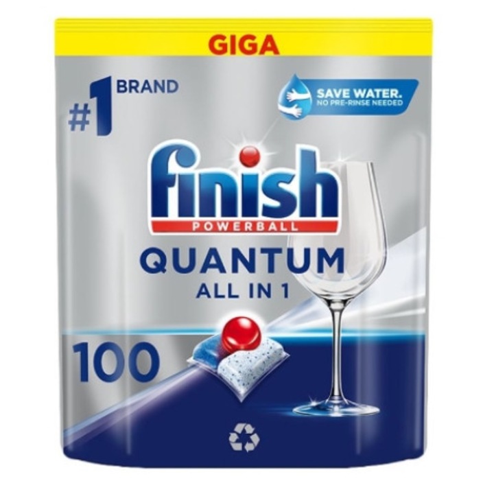 Capsule pentru masina de spalat vase, Finish, Quantum All in 1, 100 buc