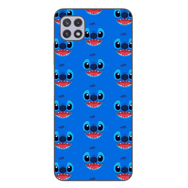 Husa compatibila cu Samsung Galaxy A22 5G Silicon Gel Tpu Model Stitch Face Pattern