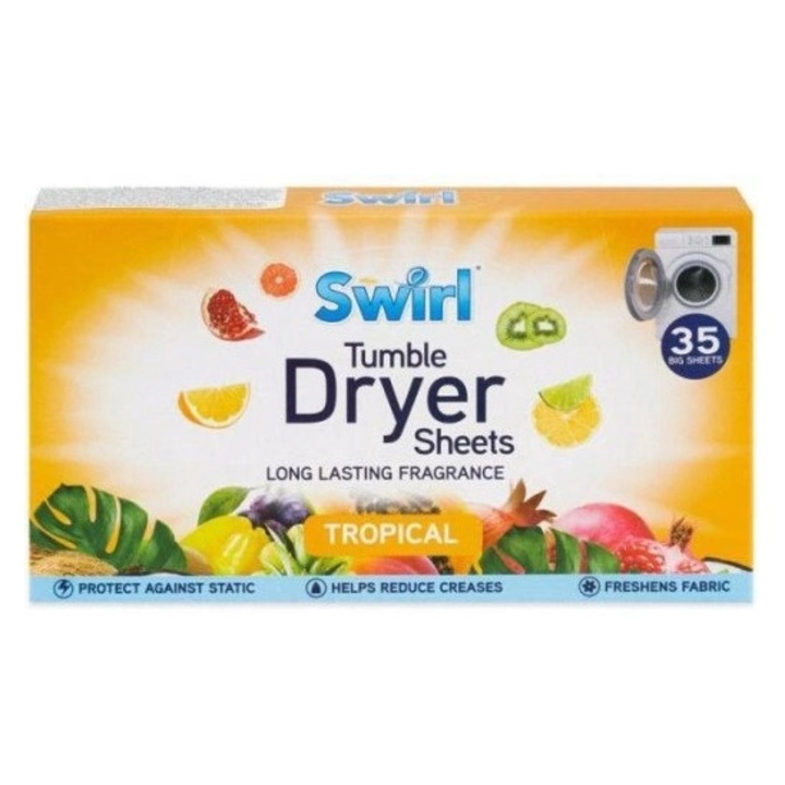 Servetele uscate parfumate, Swirl, 35 bucati, Multicolor