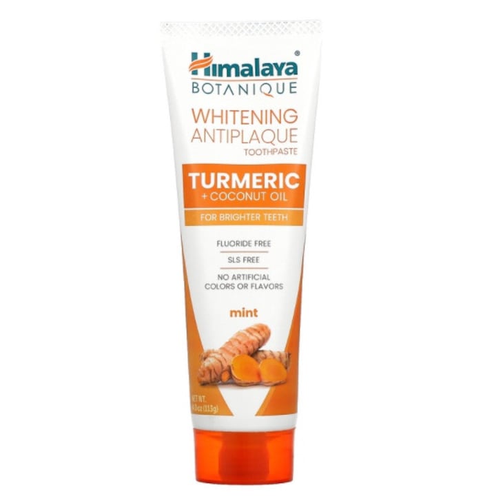 Pasta De Dinti, Himalaya, Curcuma Si Ulei De Cocos, 113g, Ingrediente De Origine Naturala, Protectie Zilnica Impotriva Cariilor, Gingii Sanatoase Si Smalt Intarit