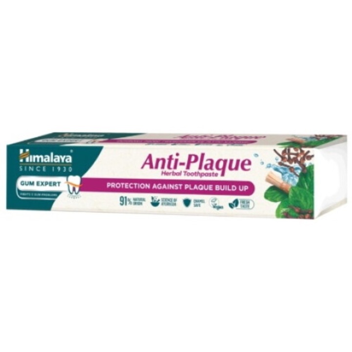 Паста за зъби Himalaya Gum Expert Anti Plaque, без флуорид, 75 мл