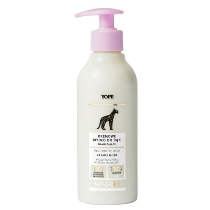 Течен сапун YOPE Creamy Musk, Хидратиращ, Мурумуру и бадеми, 300 мл