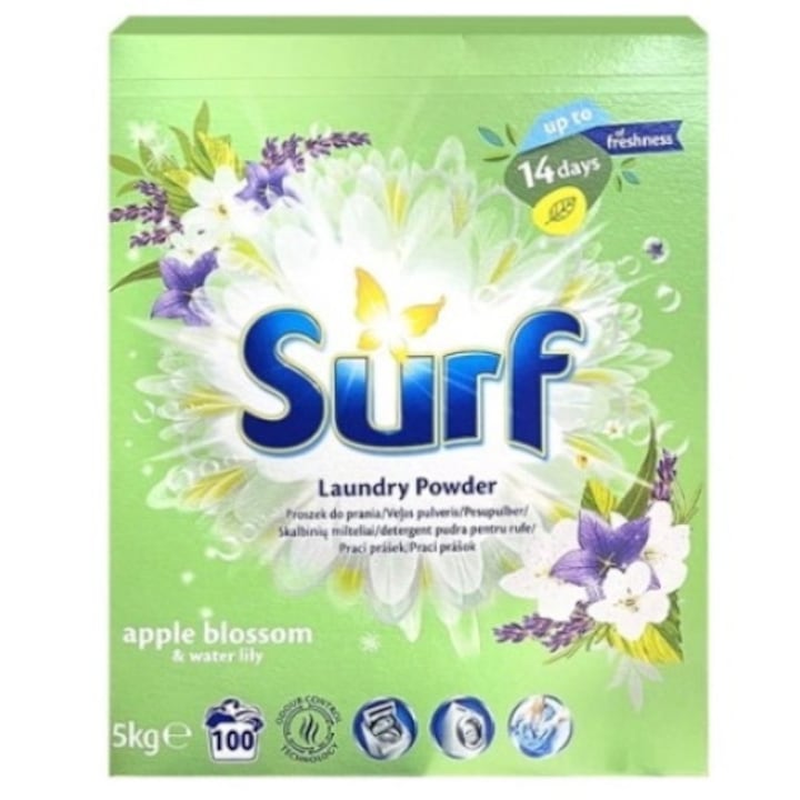 Surf Apple Blossom por mosószer, virágillatú, ökológiai, 5kg