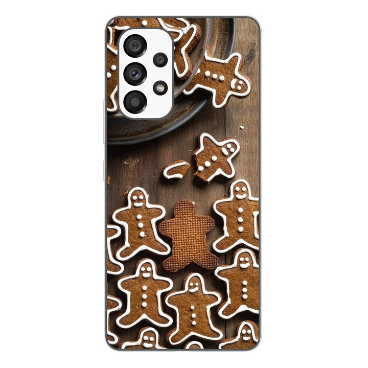 Калъф, съвместим с модел Samsung Galaxy A53 5G Silicon Gel Tpu Christmas Sweet Cake