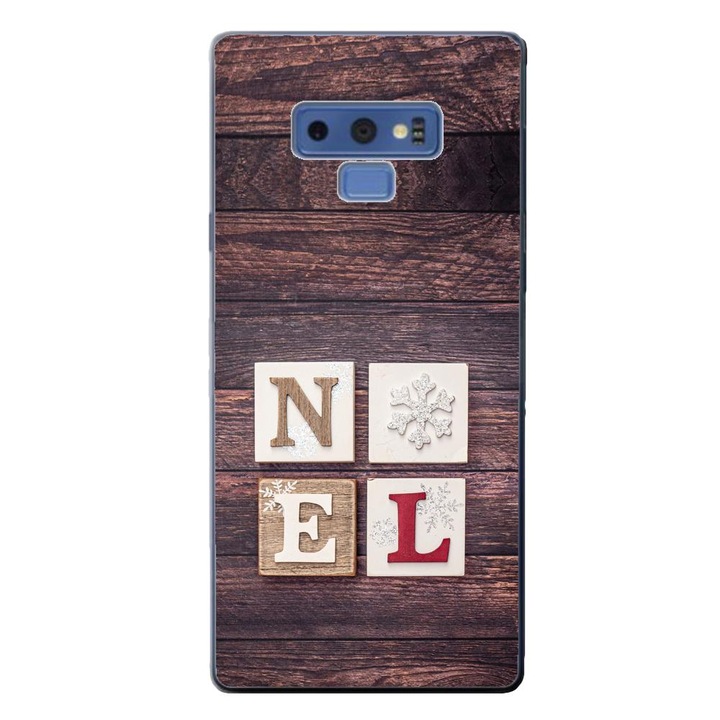 Калъф, съвместим със Samsung Galaxy Note 9 Silicon Gel Tpu Модел Christmas Noel Wood