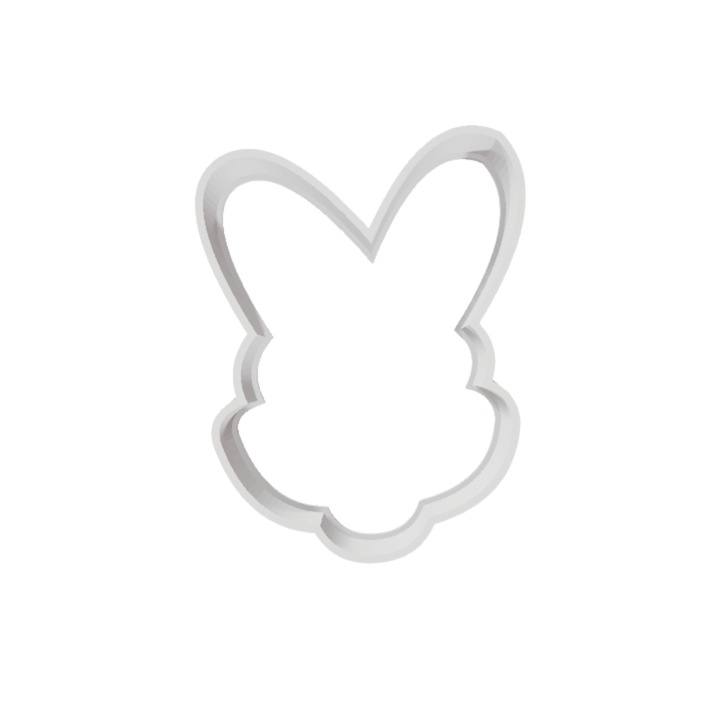 Set 3 decupatoare in forma de iepuras 50-70-100 mm (diametrul exterior), pentru biscuiti, pasta de zahar, lut, fimo, alte materiale