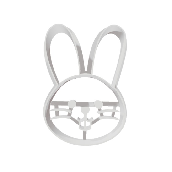 Set 3 decupatoare model iepuras 50-70-100 mm (diametrul exterior), pentru biscuiti, pasta de zahar, lut, fimo, alte materiale