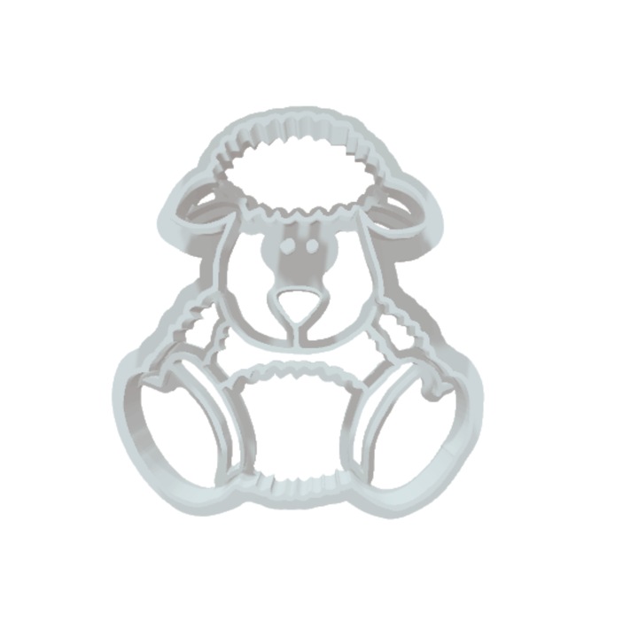 Set 3 decupatoare model oaie 50-70-100 mm (diametrul exterior), pentru biscuiti, pasta de zahar, lut, fimo, alte materiale