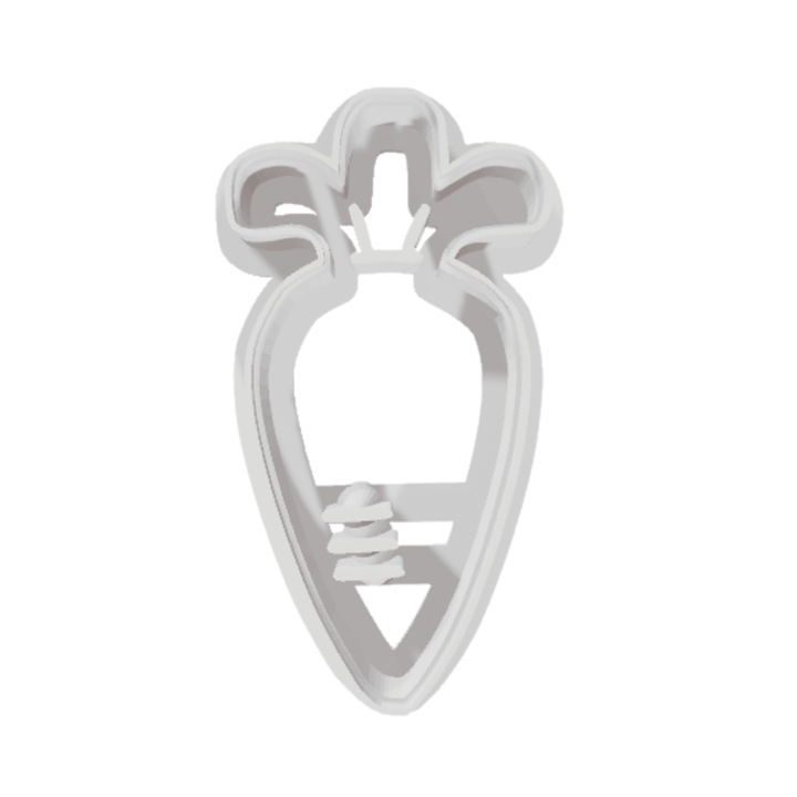 Set 2 decupatoare model cu morcov 70-100 mm (diametrul exterior), pentru biscuiti, pasta de zahar, lut, fimo, alte materiale