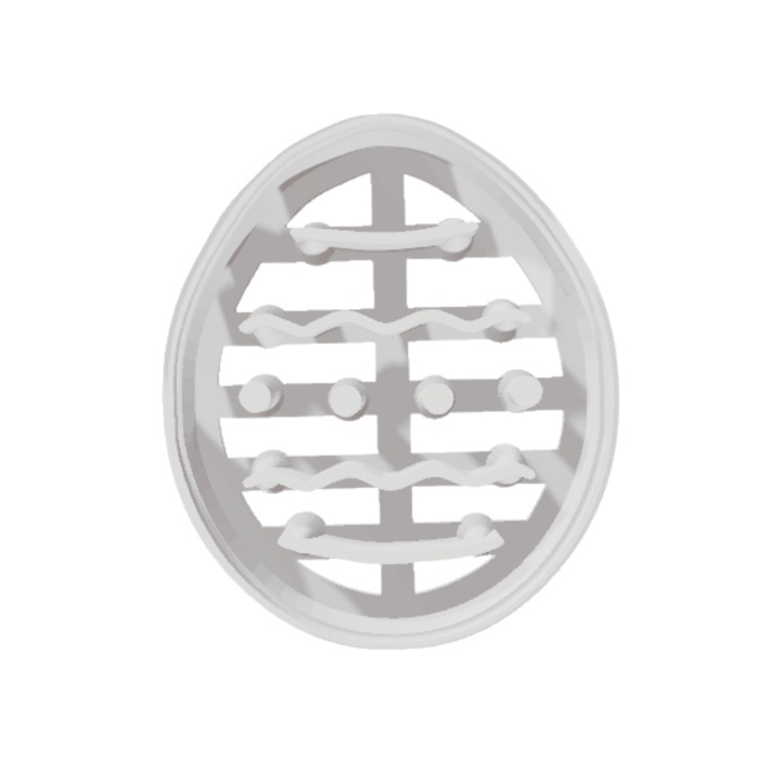 Set 2 decupatoare forma de ou cu model 70-100 mm (diametrul exterior), pentru biscuiti, pasta de zahar, lut, fimo, alte materiale