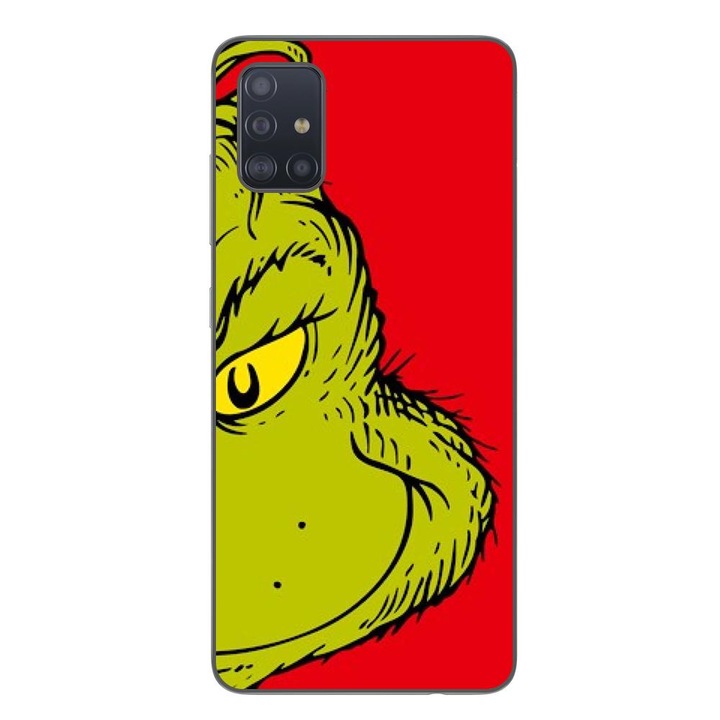 Husa compatibila cu Samsung Galaxy A51 Silicon Gel Tpu Model Craciun Grinch Face
