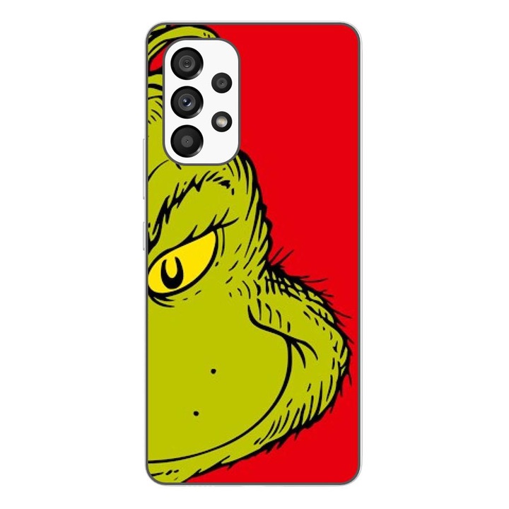 Калъф, съвместим с модел Samsung Galaxy A53 5G Silicon Gel Tpu Christmas Grinch Face