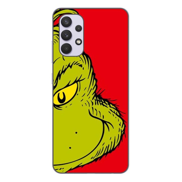 Husa compatibila cu Samsung Galaxy A32 5G Silicon Gel Tpu Model Craciun Grinch Face