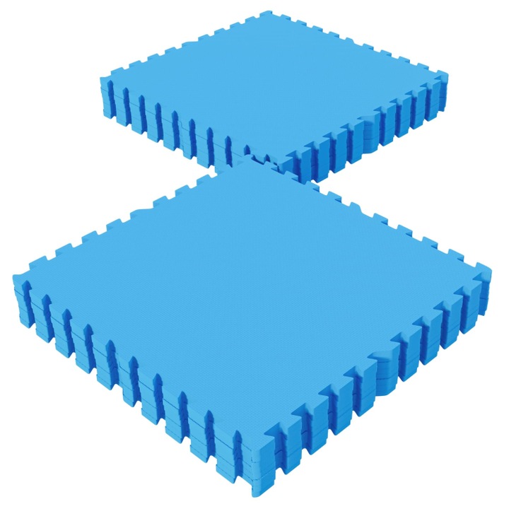 Set 16 covorase protectie + 16 margini, albastru, Gorilla Sports