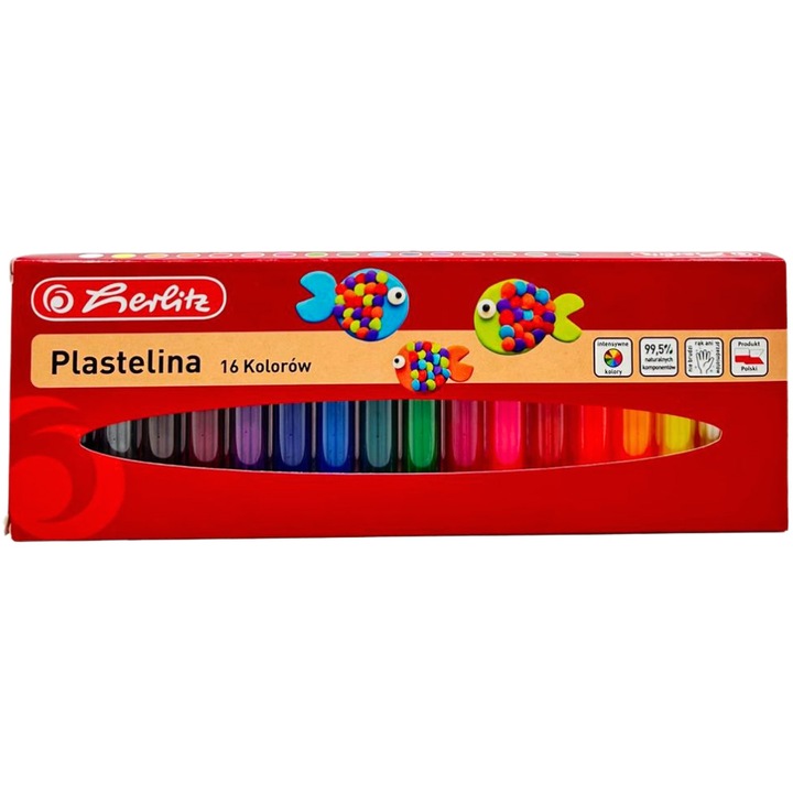 Plastilina Herlitz, 16 Culori